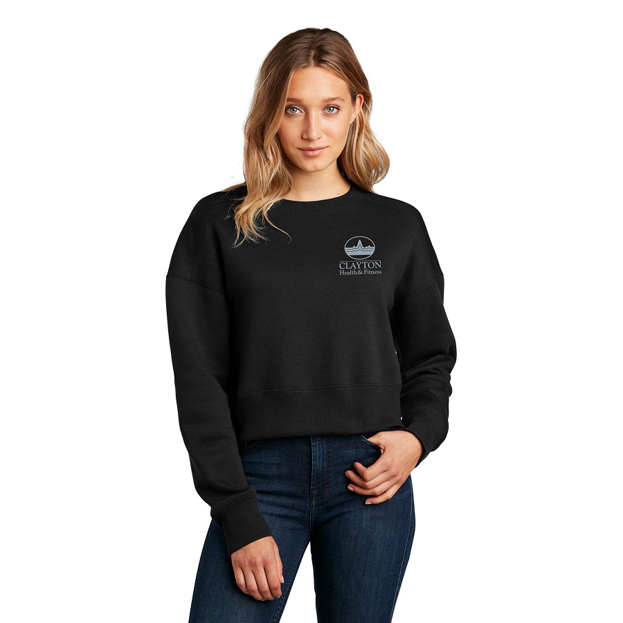 Ladies Fleece Cropped Crew